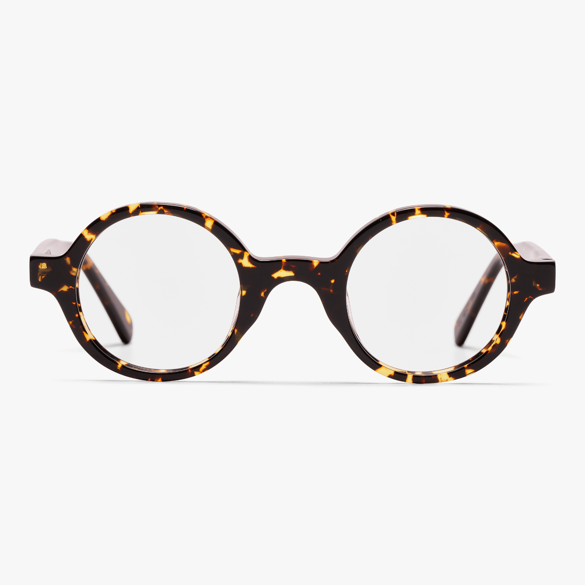 Luxreaders stylish Men's Tórshavn Dark Turtle Reading glasses. Made from Bio-acetate in a Round shape.