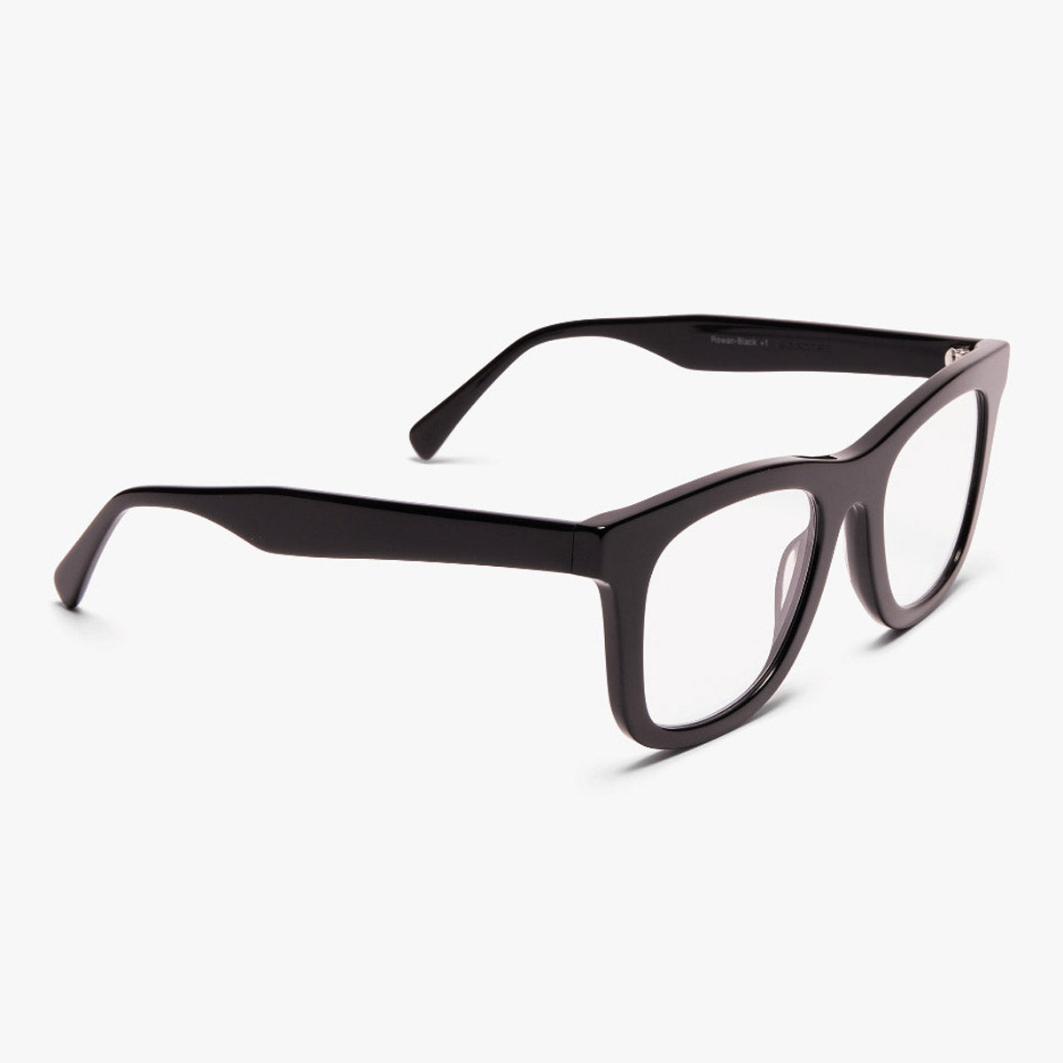 Luxreaders stylish Women's Samsø Black Reading glasses. Made from Bio-acetate in a Square shape.