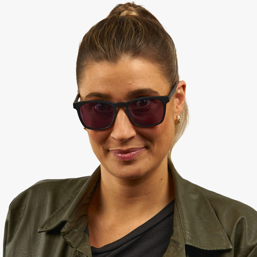 womens bornholm black sunglasses - luxreaders.se