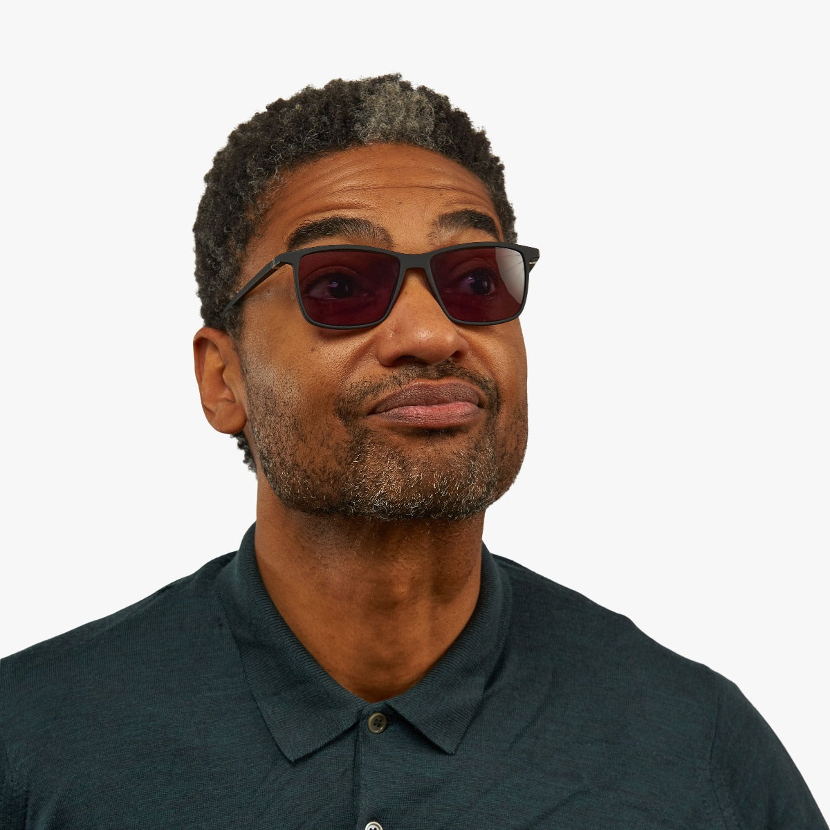 Luxreaders stylish Men's København Black Sunglasses. Made from Rubber in a Square shape.