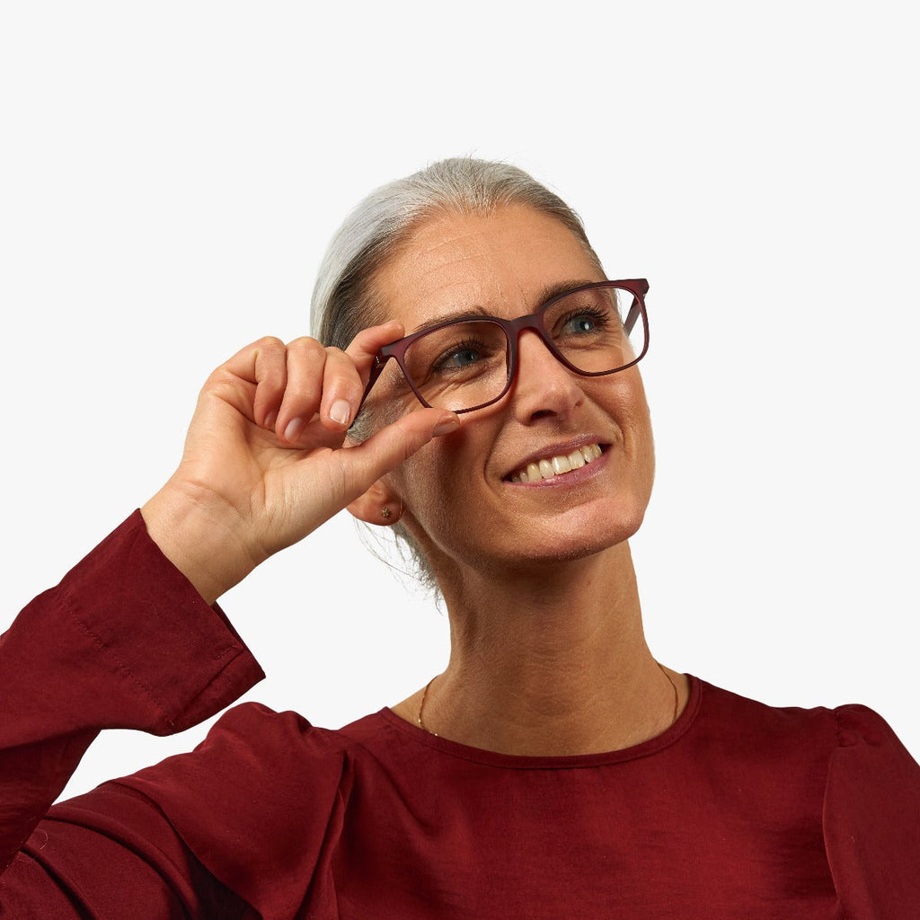 fyn red reading glasses - luxreaders.se