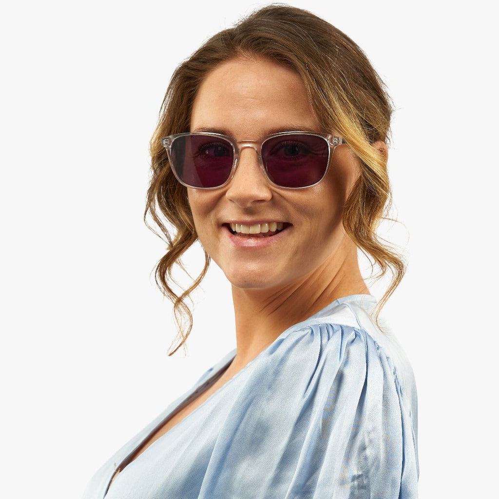 womens ebeltoft crystal white sunglasses - luxreaders.se