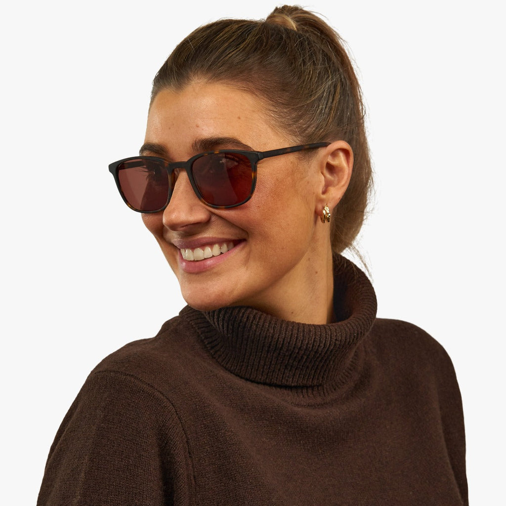 womens ebeltoft dark turtle sunglasses - luxreaders.se