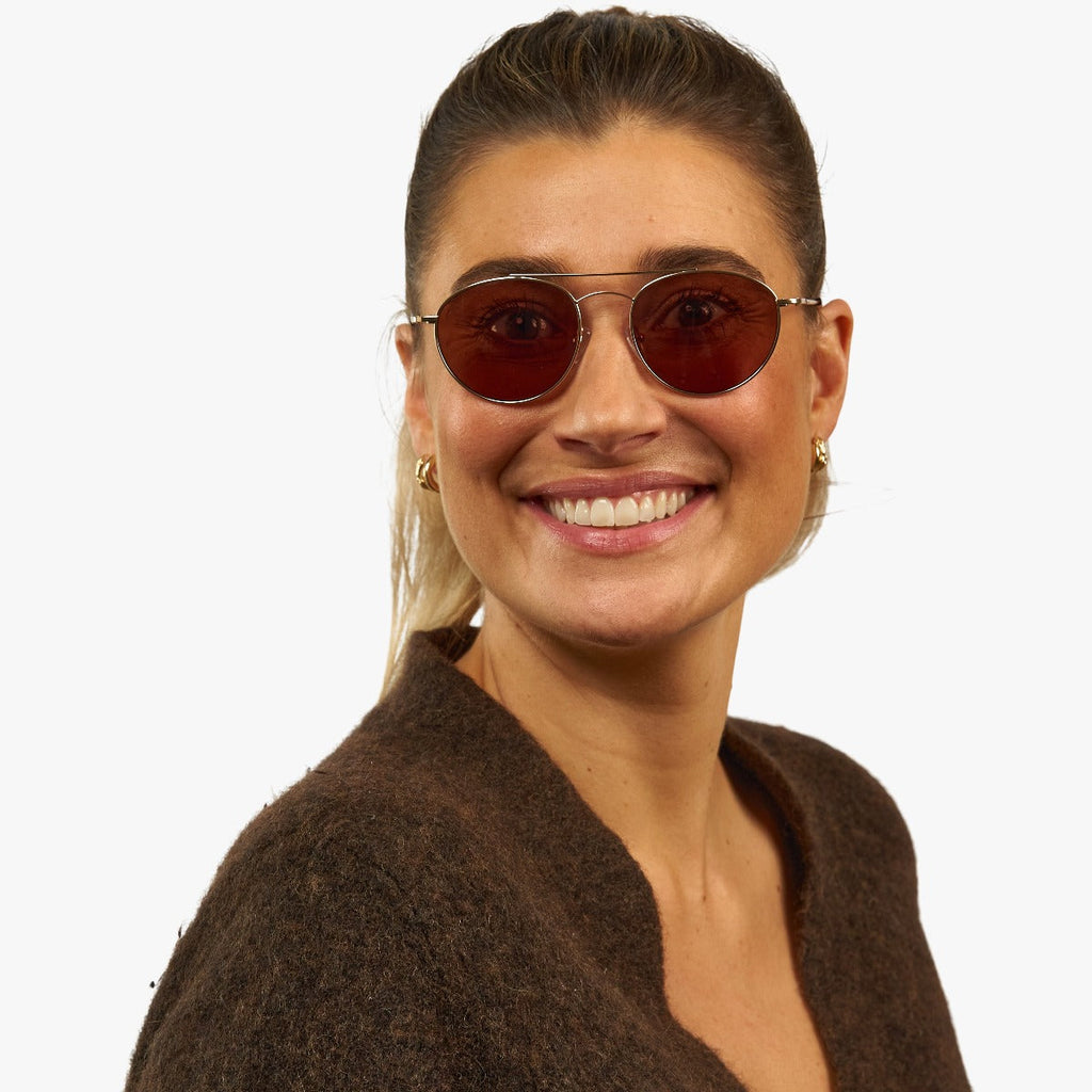 womens goteborg gold sunglasses - luxreaders.se