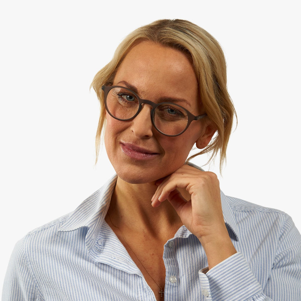 womens laeso grey reading glasses - luxreaders.se