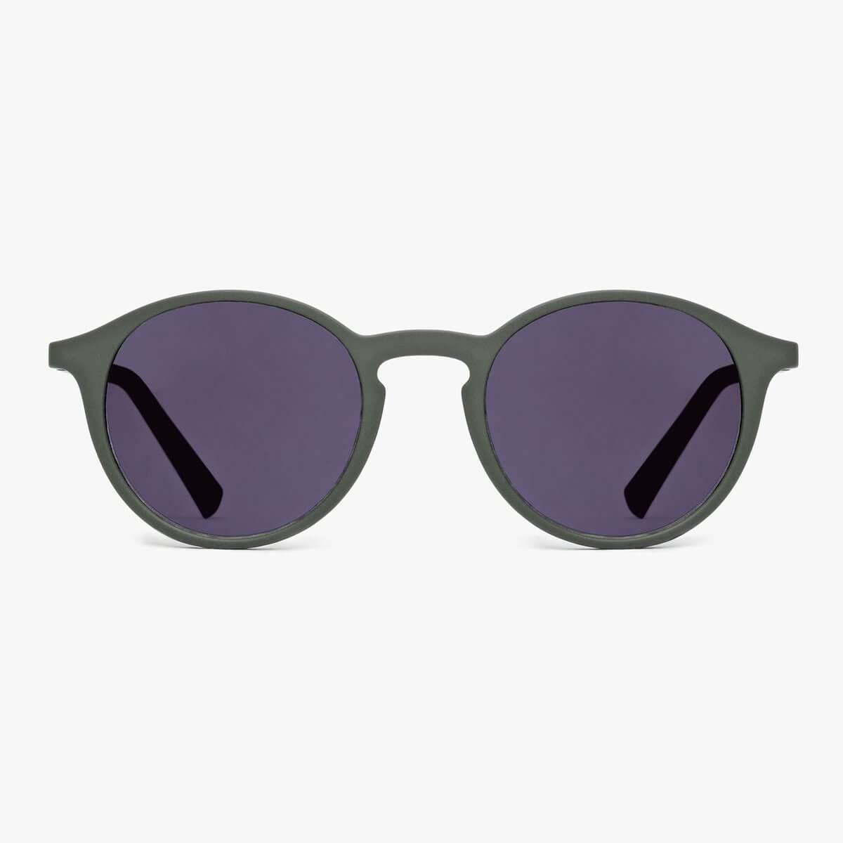 Luxreaders stylish Women's Læsø Dark Army Sunglasses. Made from Rubber in a Round shape.