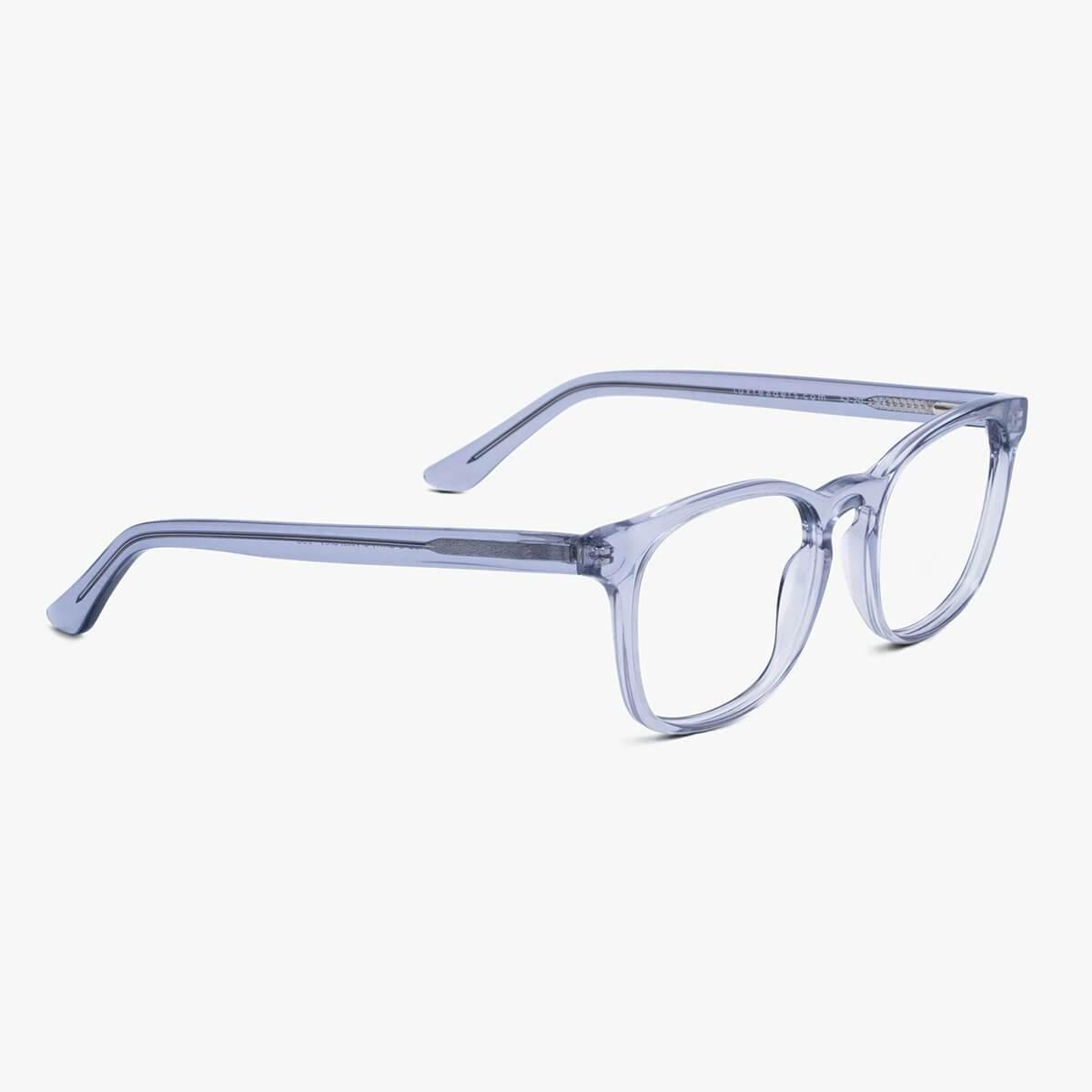 Luxreaders stylish Men's Bornholm Crystal Grey Reading glasses. Made from Acetate in a Square shape.