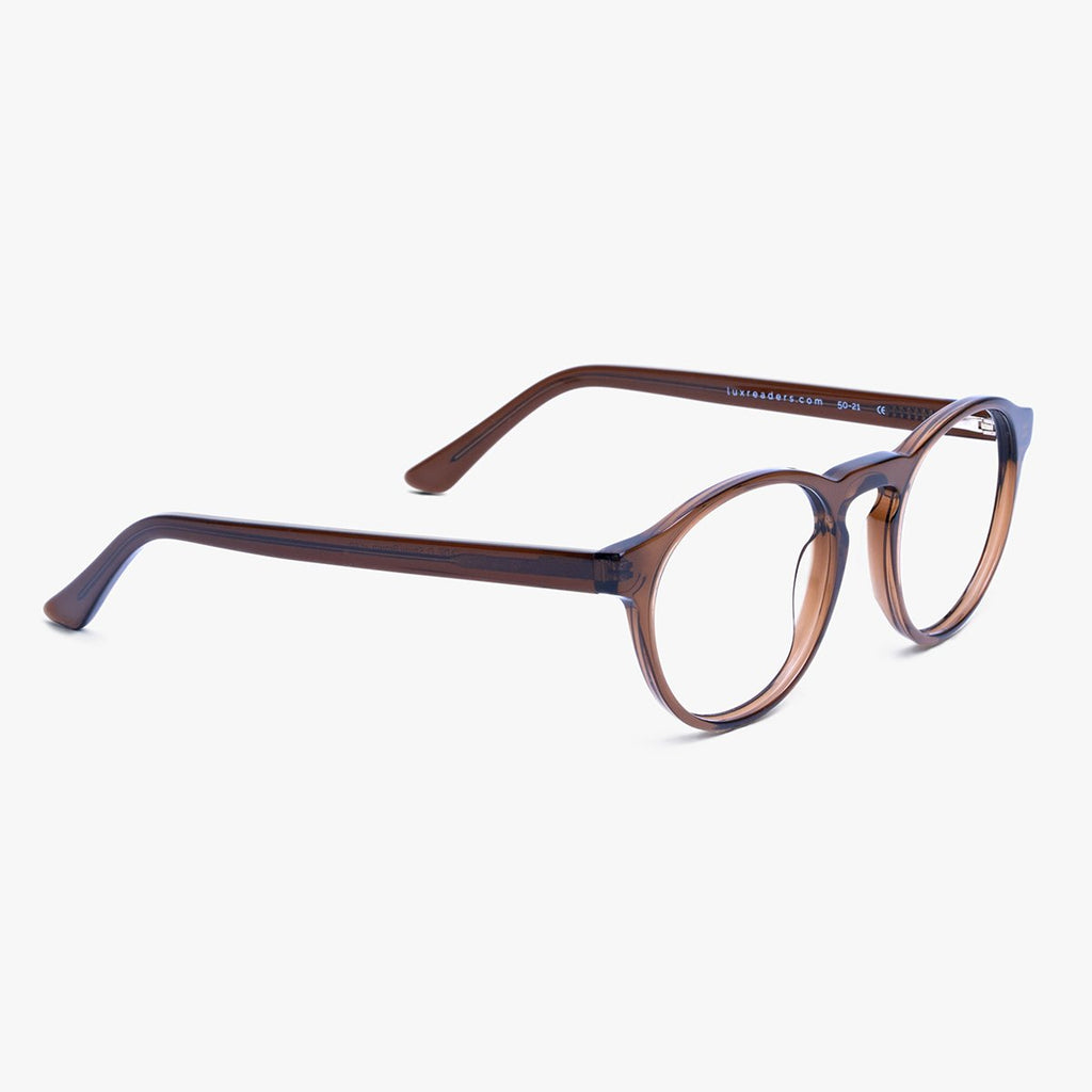 trondheim shiny brown reading glasses - luxreaders.se