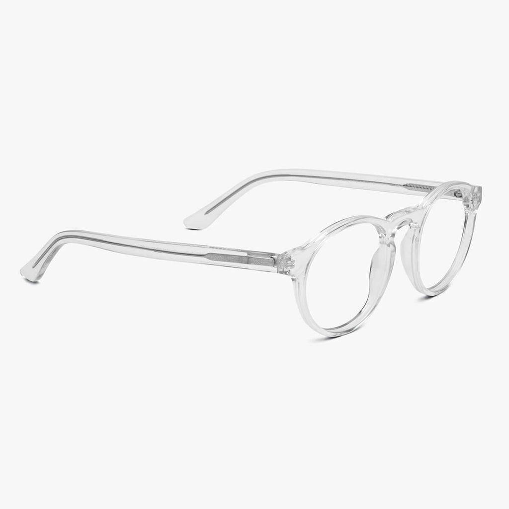 womens trondheim crystal white blue light glasses - luxreaders.se