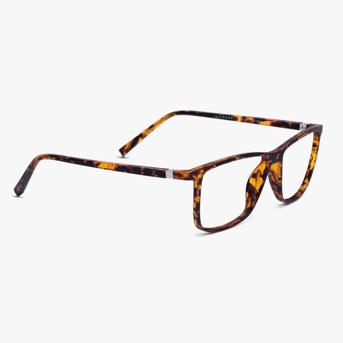 Luxreaders stylish Women's København Turtle Blue light glasses. Made from Rubber in a Square shape.