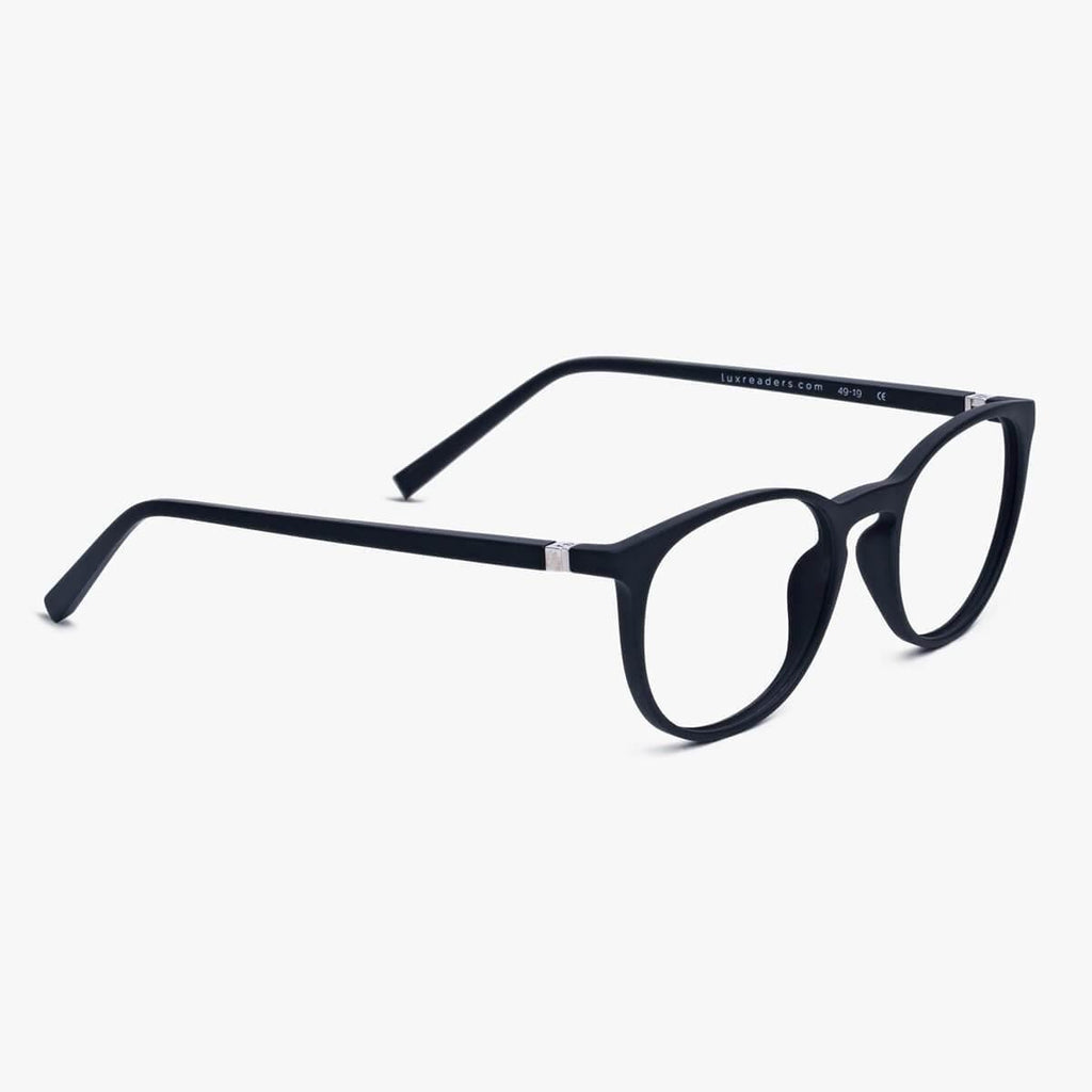 mens stockholm black blue light glasses - luxreaders.se