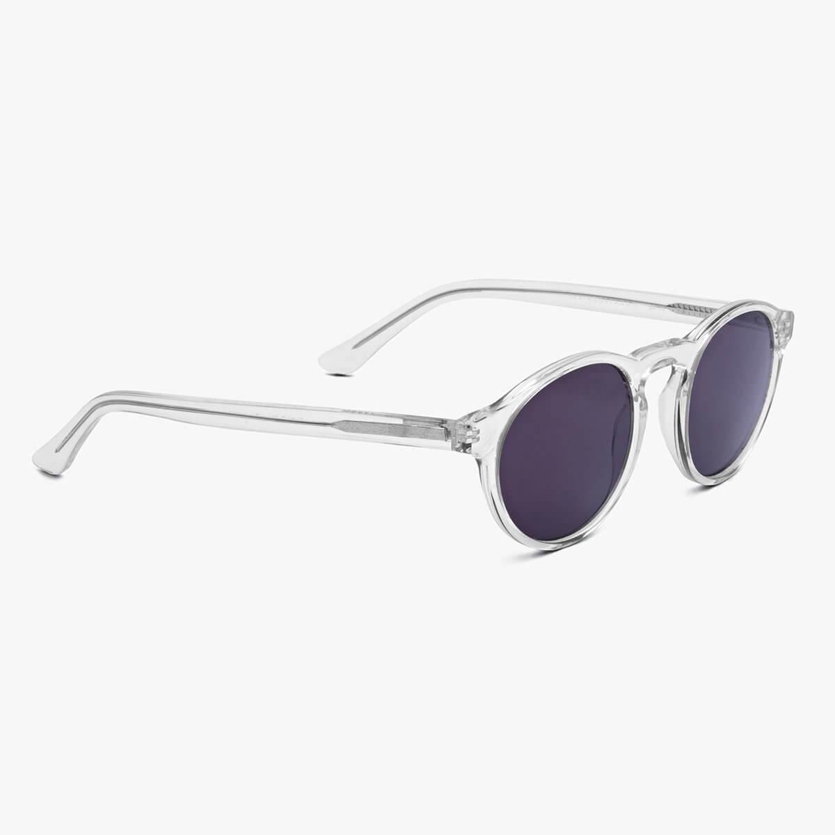 Luxreaders stylish Trondheim Crystal White Sunglasses. Made from Acetate in a Round shape.