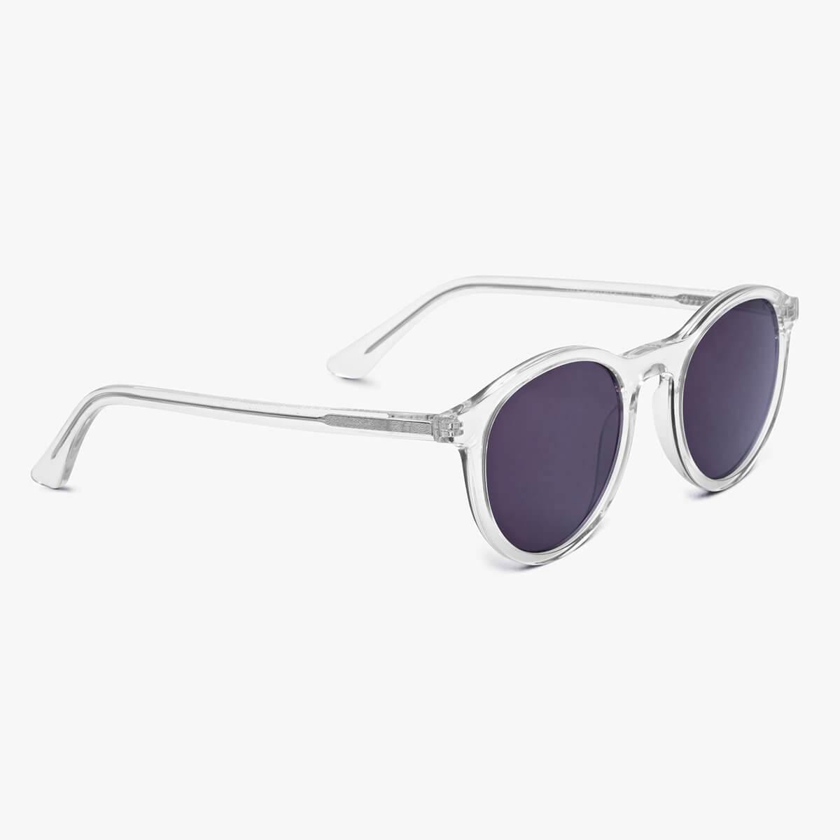 Luxreaders stylish Løkken Crystal White Sunglasses. Made from Acetate in a Round shape.
