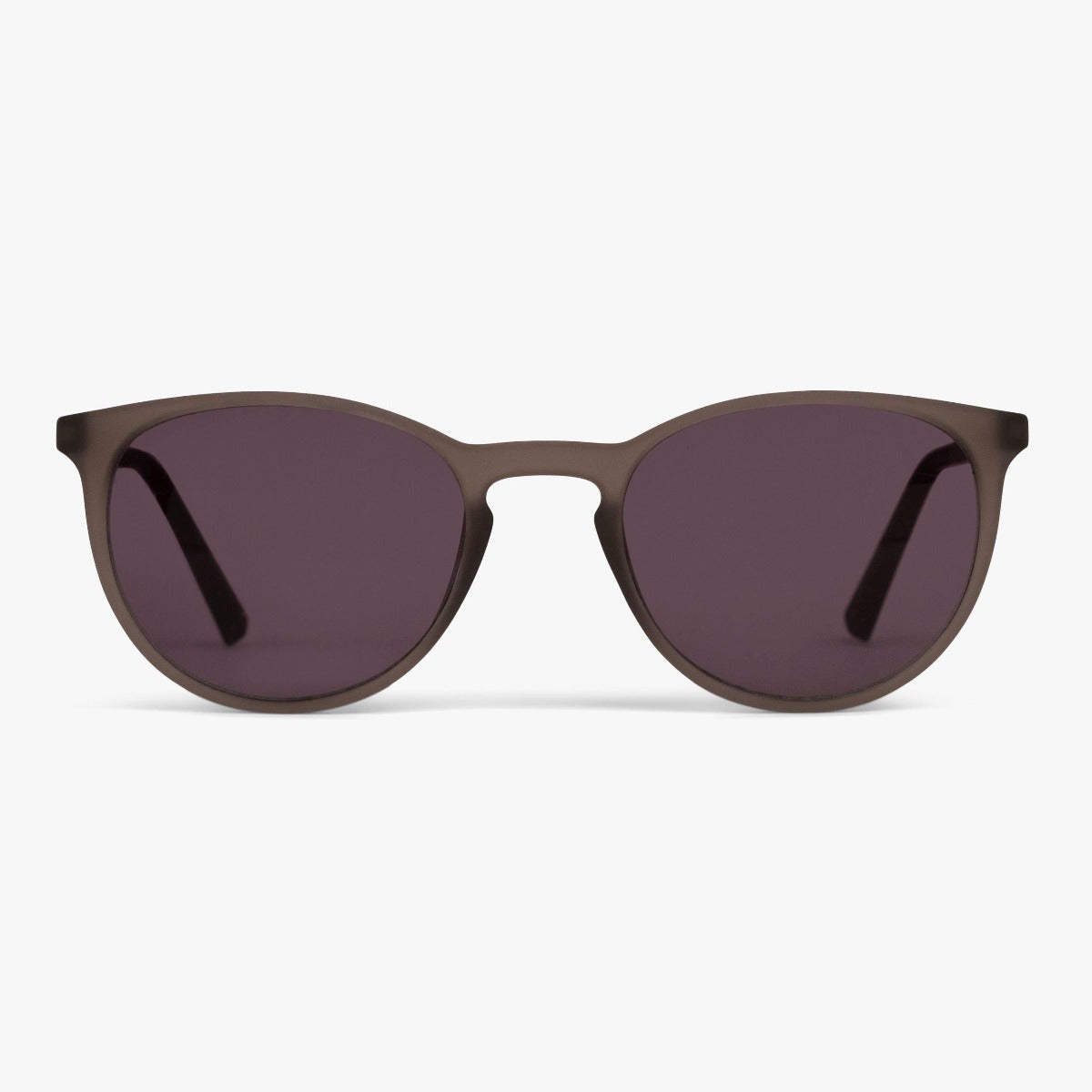 Luxreaders stylish Women's Stockholm Grey Sunglasses. Made from Rubber in a Iconic shape.