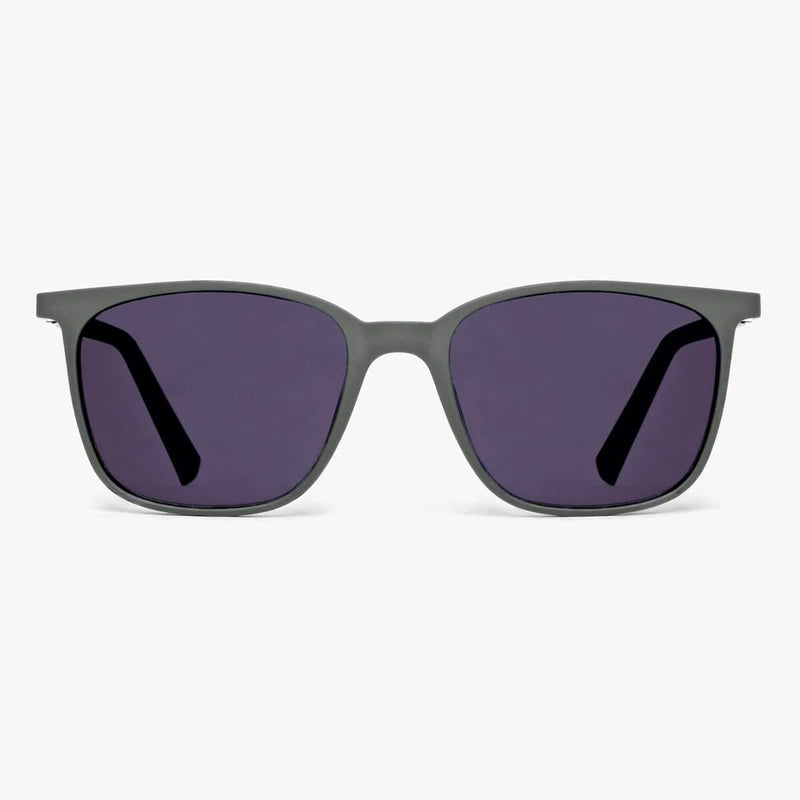 Fyn Dark Army sunglasses with dark lenses and gray frame