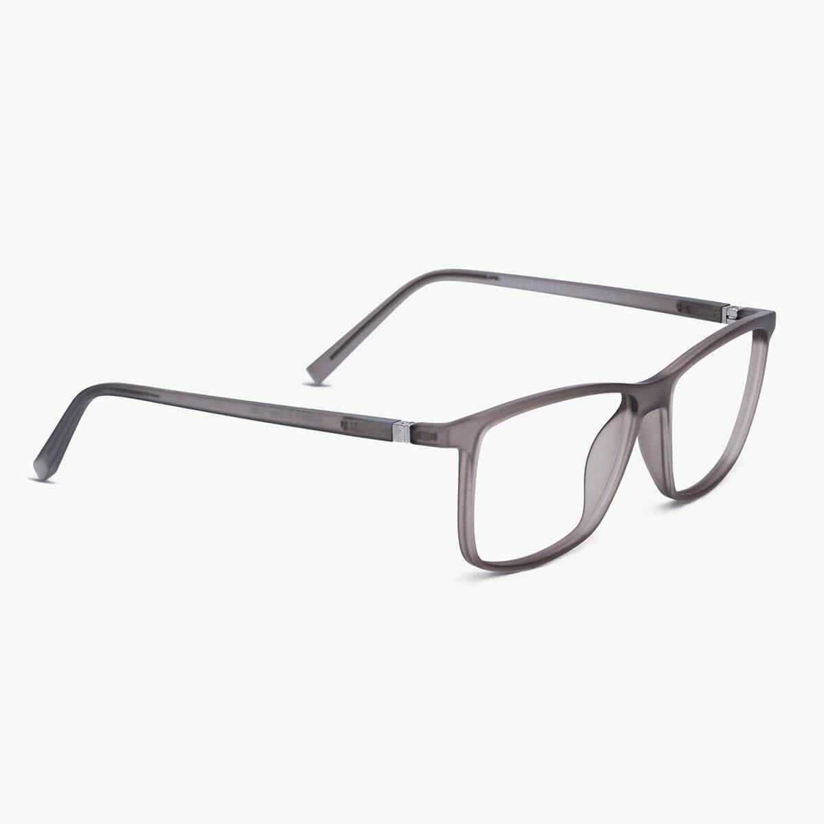 København Grey rectangular glasses with matte grey frame