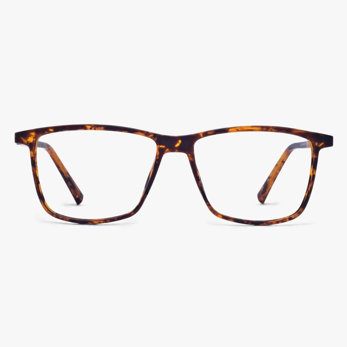 Tortoiseshell rectangular glasses named København Turtle