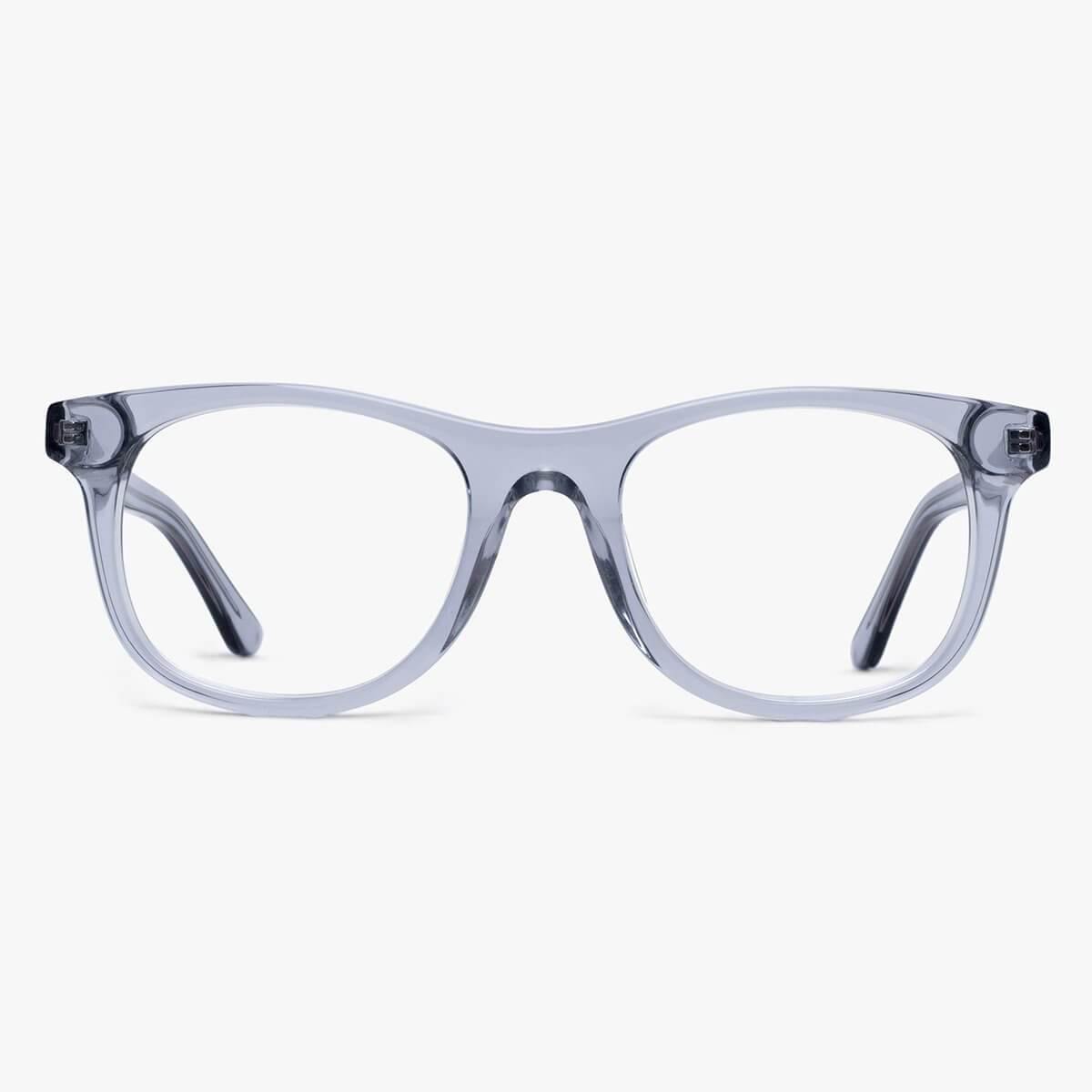 Malmö Crystal Grey eyeglasses with a sleek transparent frame