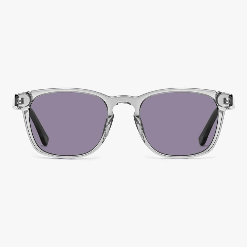 Men's Bornholm Crystal Grey sunglasses with purple lenses