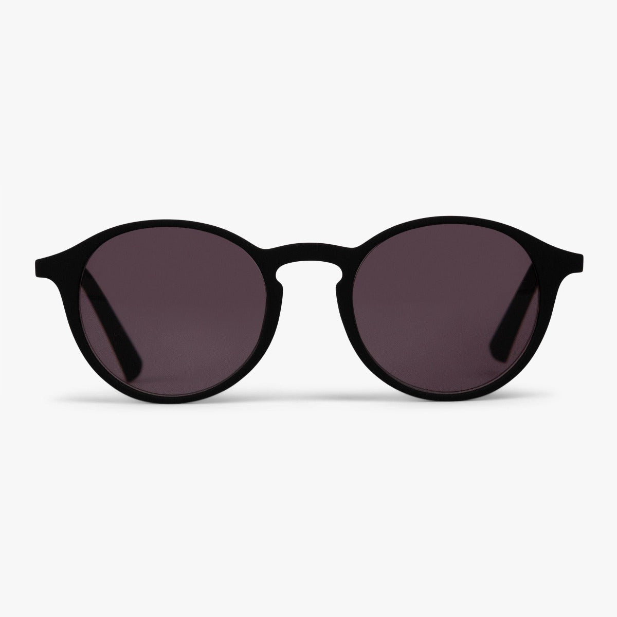 Men's Læsø Black round sunglasses with dark lenses
