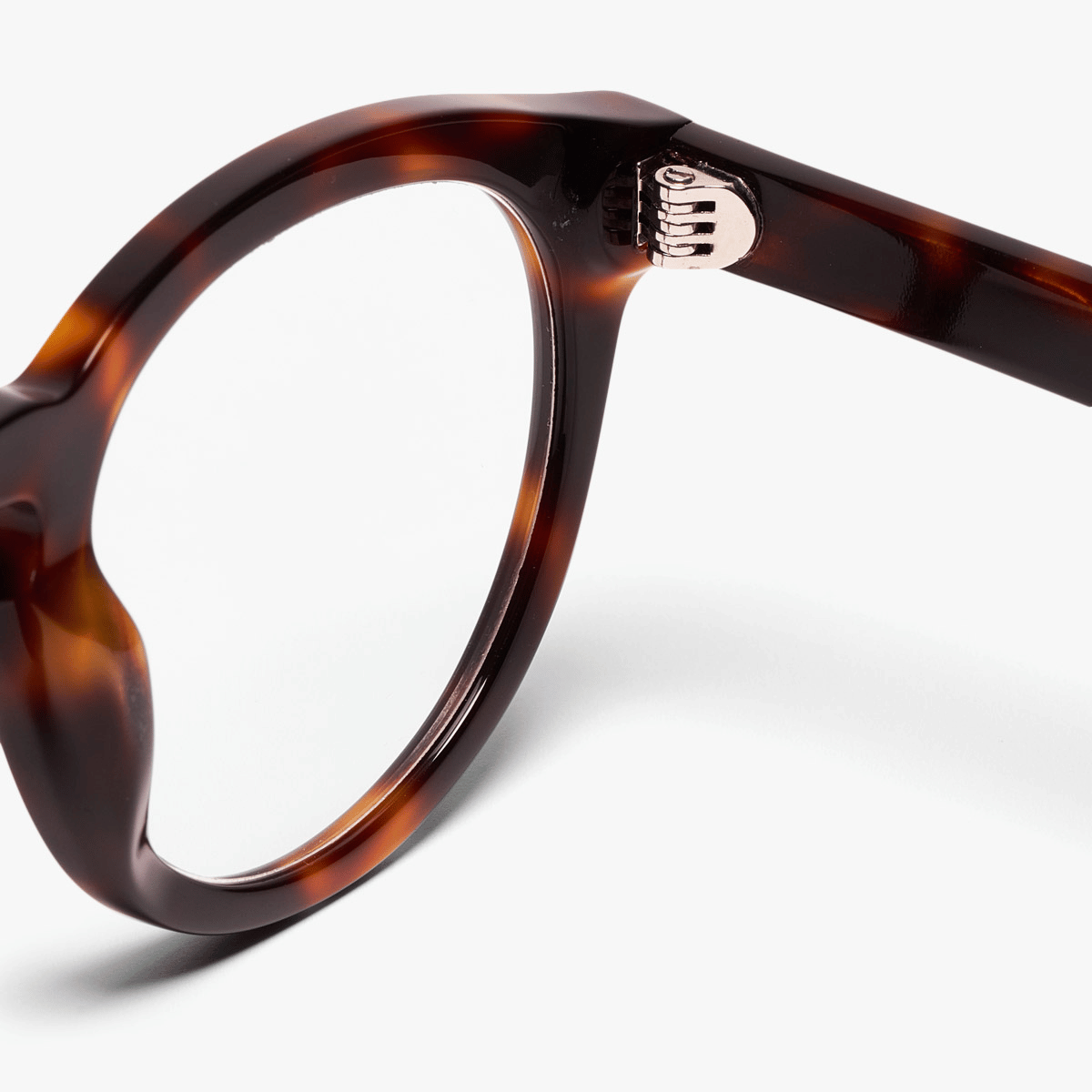 Close-up of tortoiseshell frame glasses