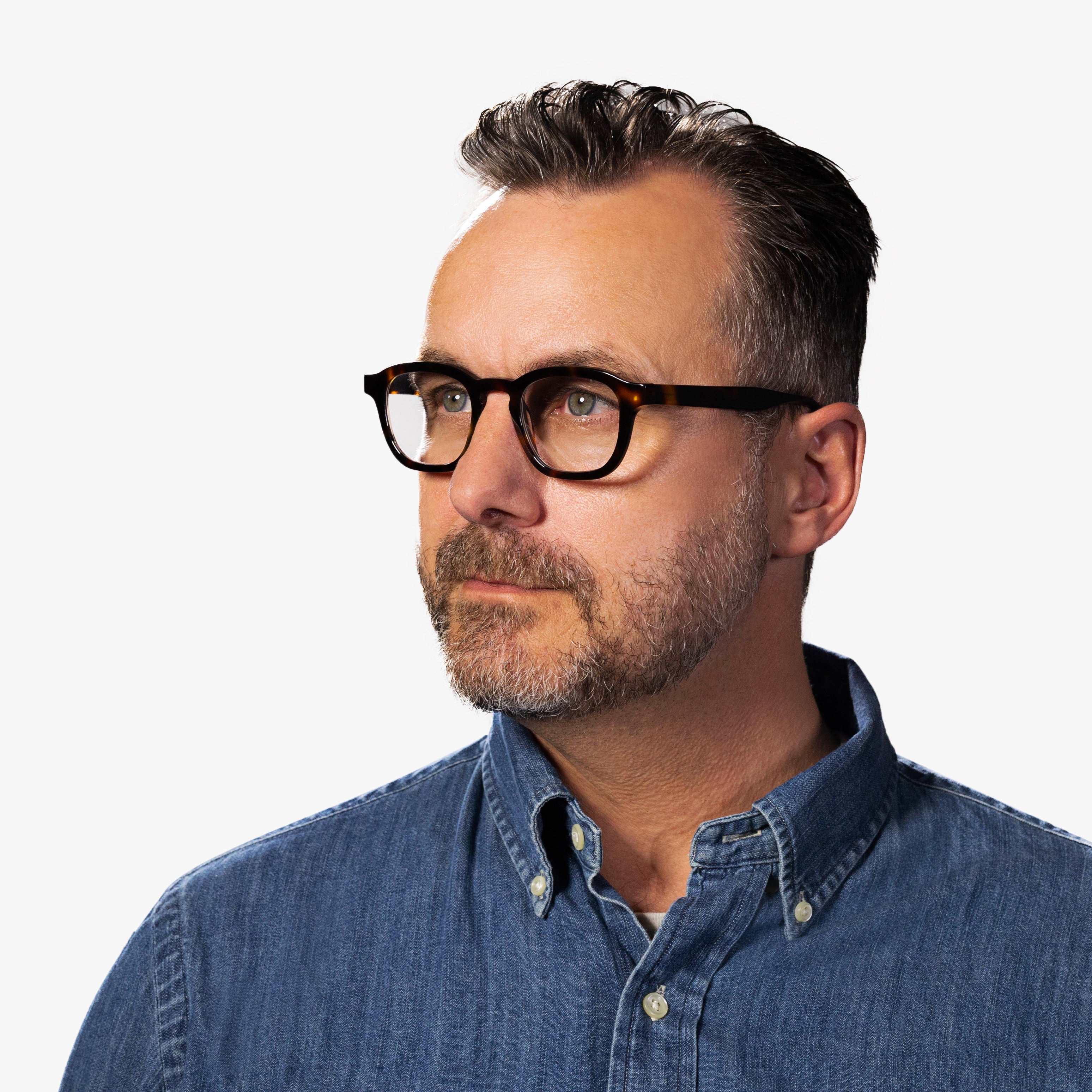Person wearing Men's Reykjavik Light Turtle glasses
