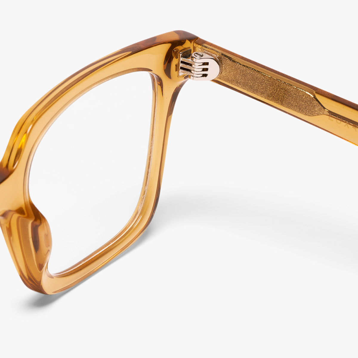 Men's Tisvilde crystal caramel glasses with clear lenses and caramel frame
