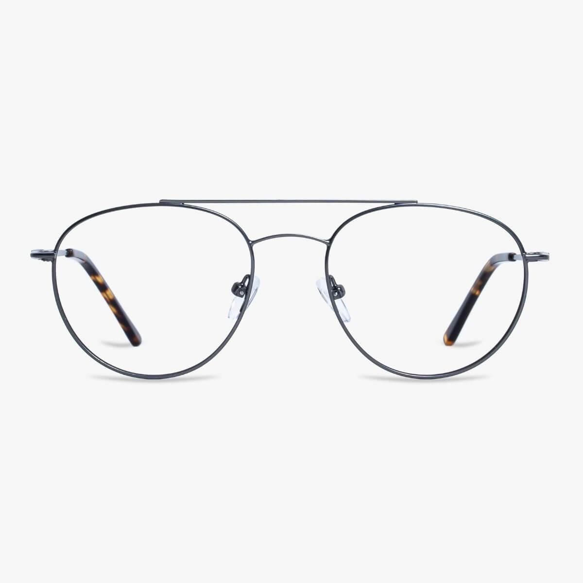 Luxreaders stylish Göteborg Gun Reading glasses. Made from Stainless steel in a Round shape.