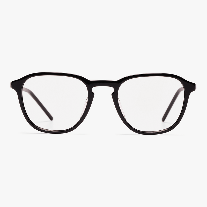 Rønne Black rectangle reading glasses with dark frames