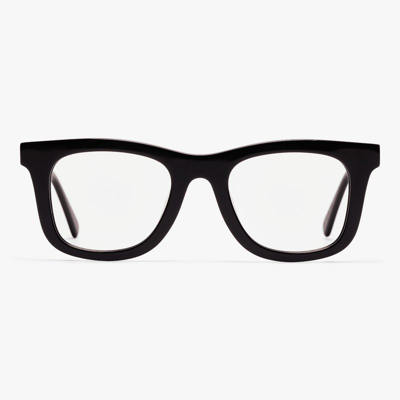 Samsø Black square reading glasses with black frame