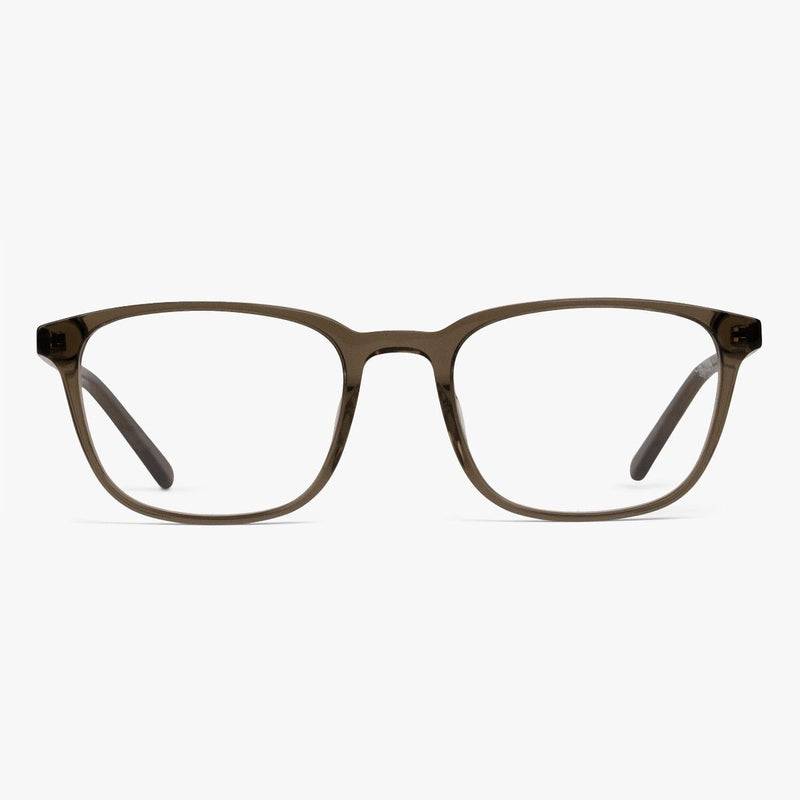 Women's Ebeltoft shiny olive rectangular glasses