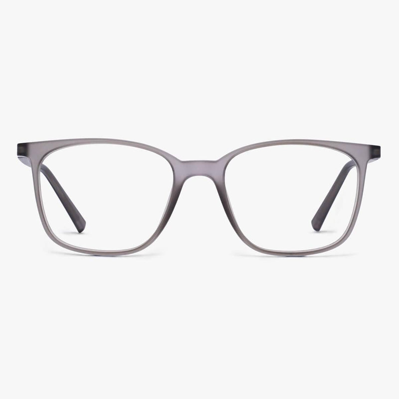 Women's Fyn Grey eyeglasses with a sleek round design in matte finish