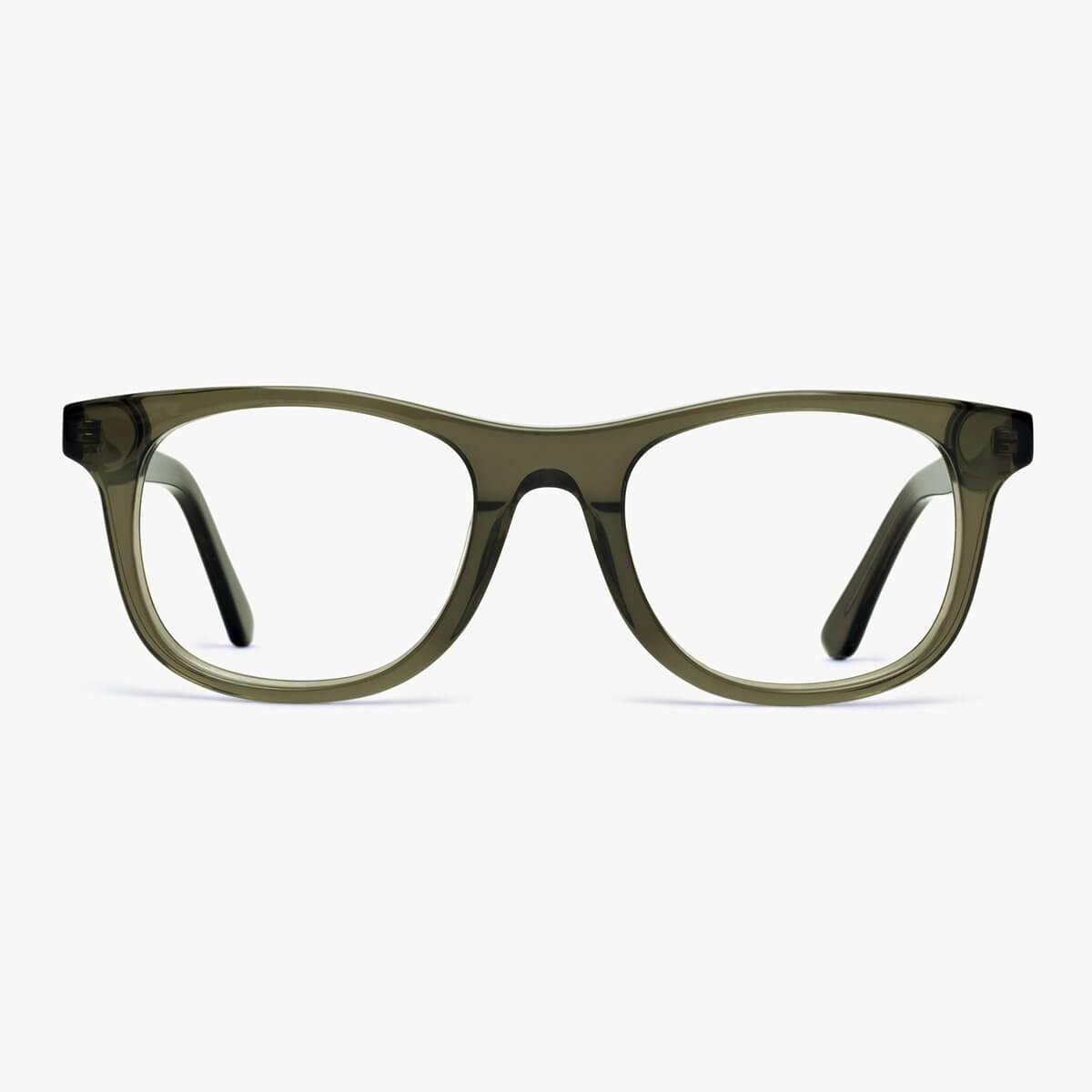 Women's Malmö Shiny Olive glasses with olive green translucent frames