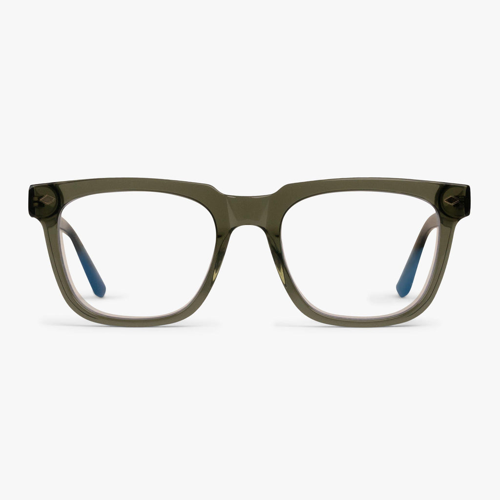 Köp Men's Davies Shiny Olive Blue light glasögon - Luxreaders.se